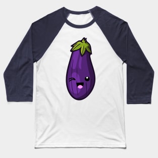 Kawaii Eggplant Baseball T-Shirt